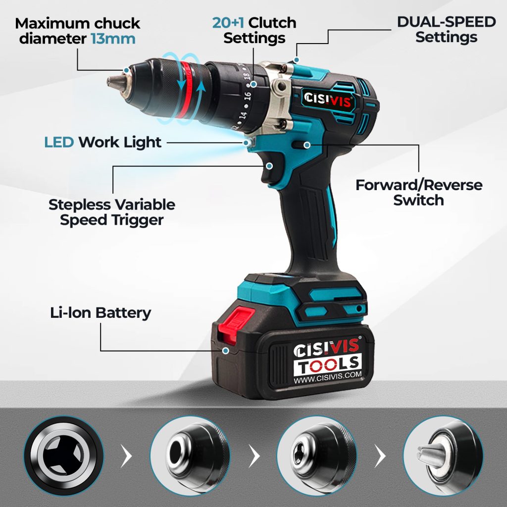 120Nm Lithium-Ion Cordless Impact Drill Kit