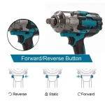 2000Nm 21V Brushless Cordless Impact Wrench Kit