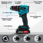 40Nm 10mm Lithium-Ion Cordless Impact Drill Kit