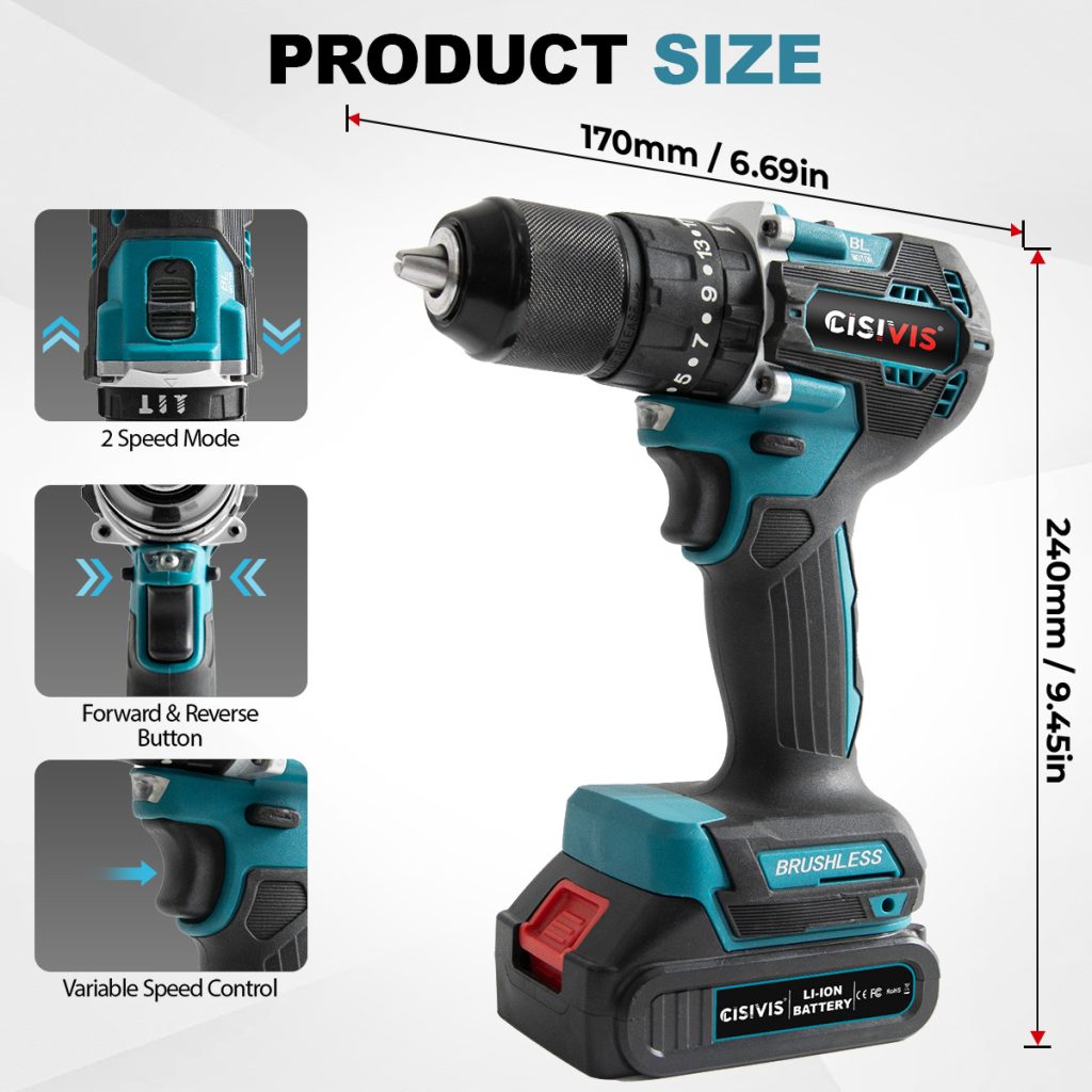 65Nm Brushless Cordless Impact Drill 21V