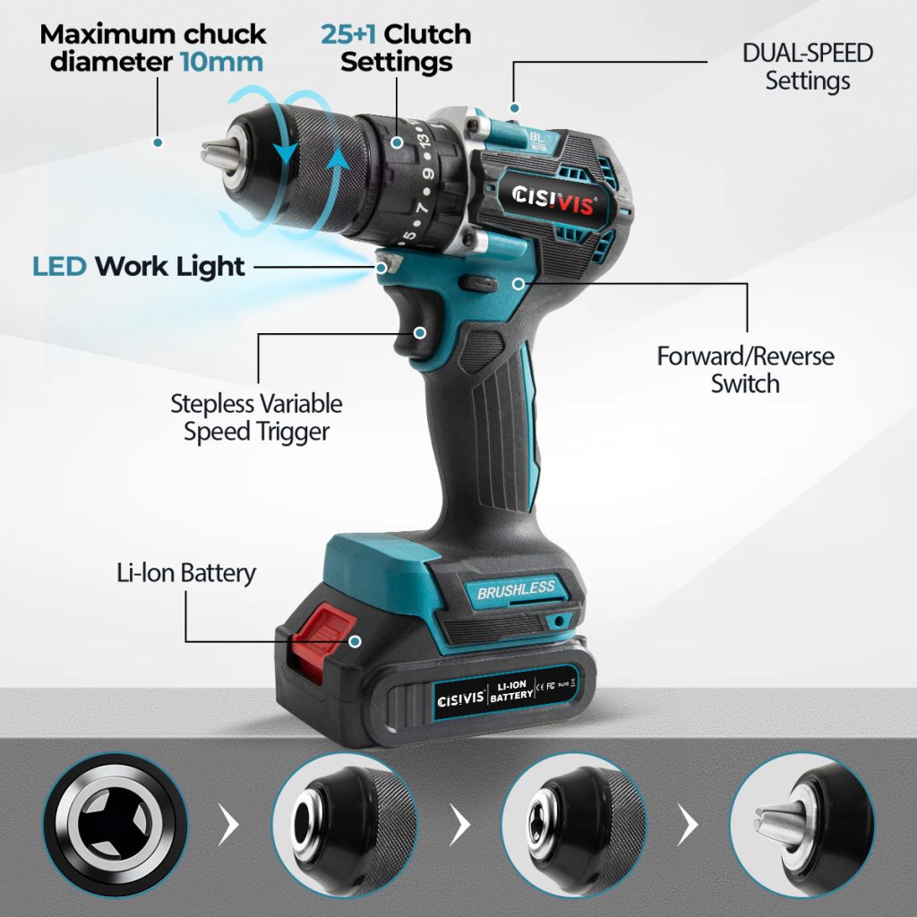 65Nm Brushless Cordless Impact Drill 21V