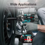 CISIVIS 700Nm 21V Brushless Cordless Impact Wrench Kit