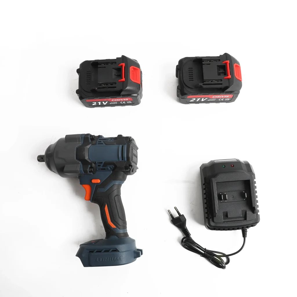 CISIVIS Cordless Impact Wrench 1200Nm Brushless Two Batteries One Charger Kit