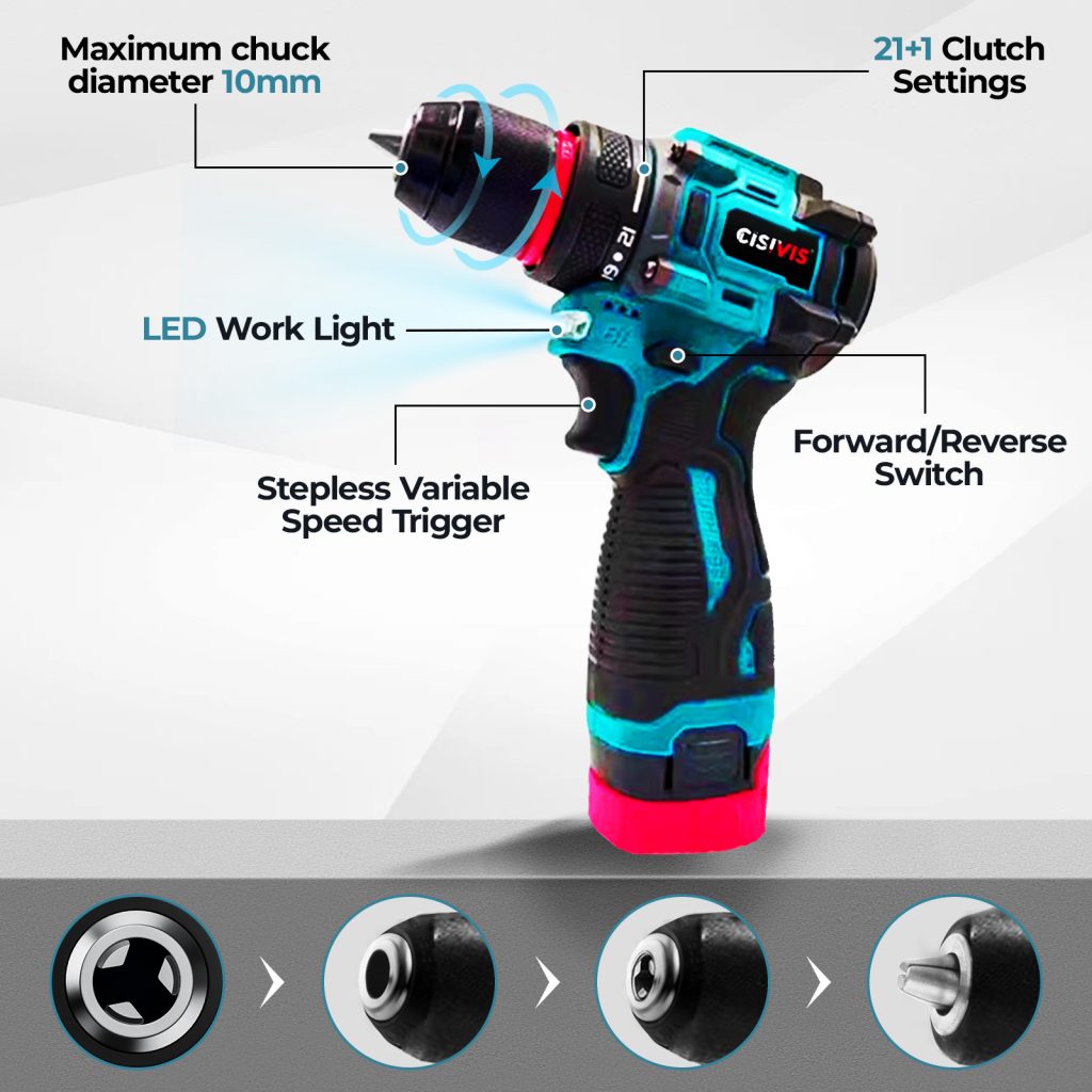 Cordless Drill Brushless 16.8V 45Nm