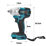 Cordless Impact Wrench Kit 21V 300N·M Brushless 1/2”Blue