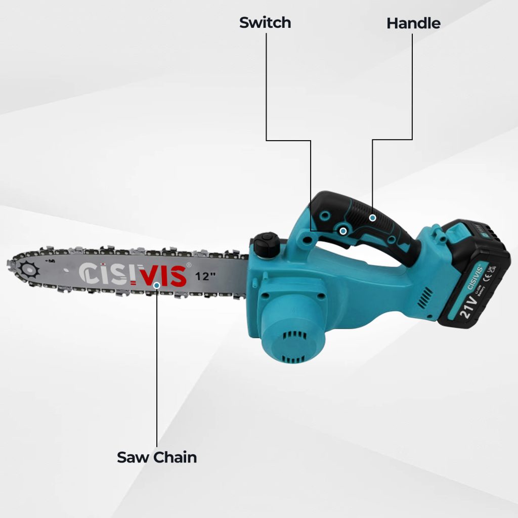 12 inch 30cm Cordless Brushless Chainsaw 21V 1000W