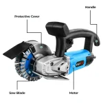 125mm Dual Blade Electric Concrete Cutter – Wall Groove Cutting Machine