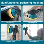 21V Cordless Dual Action Polisher – 150mm, 450W, 6-Speed Adjustable