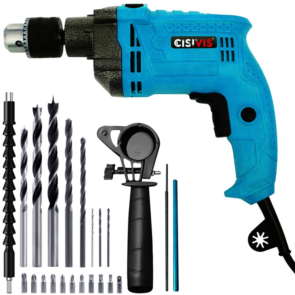 550W 13mm Corded Electric Impact Drills Kit