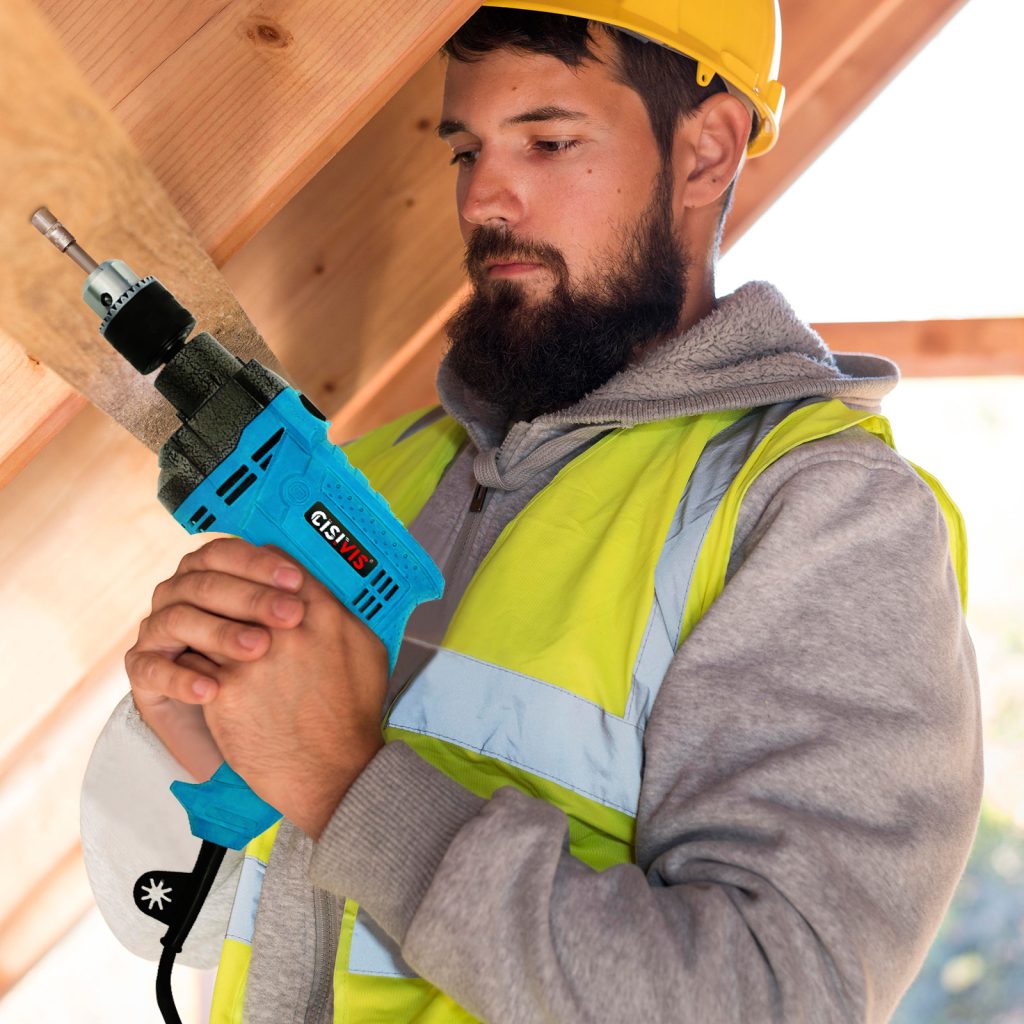 550W 13mm Corded Electric Impact Drills Kit