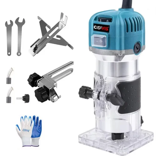 Adjustable Speed 6.35mm Electric Trimmer Woodworking