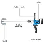 Airplane Drill Electric Mixer 1200W–1600W 16mm