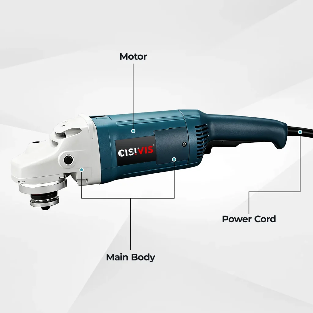 Brushed Corded Angle Grinder 2100W 6500rpm