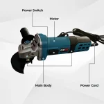 Brushed Corded Angle Grinder 850W 11000r/min