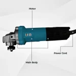 Brushless Corded Angle Grinder 1400w 10000rpm