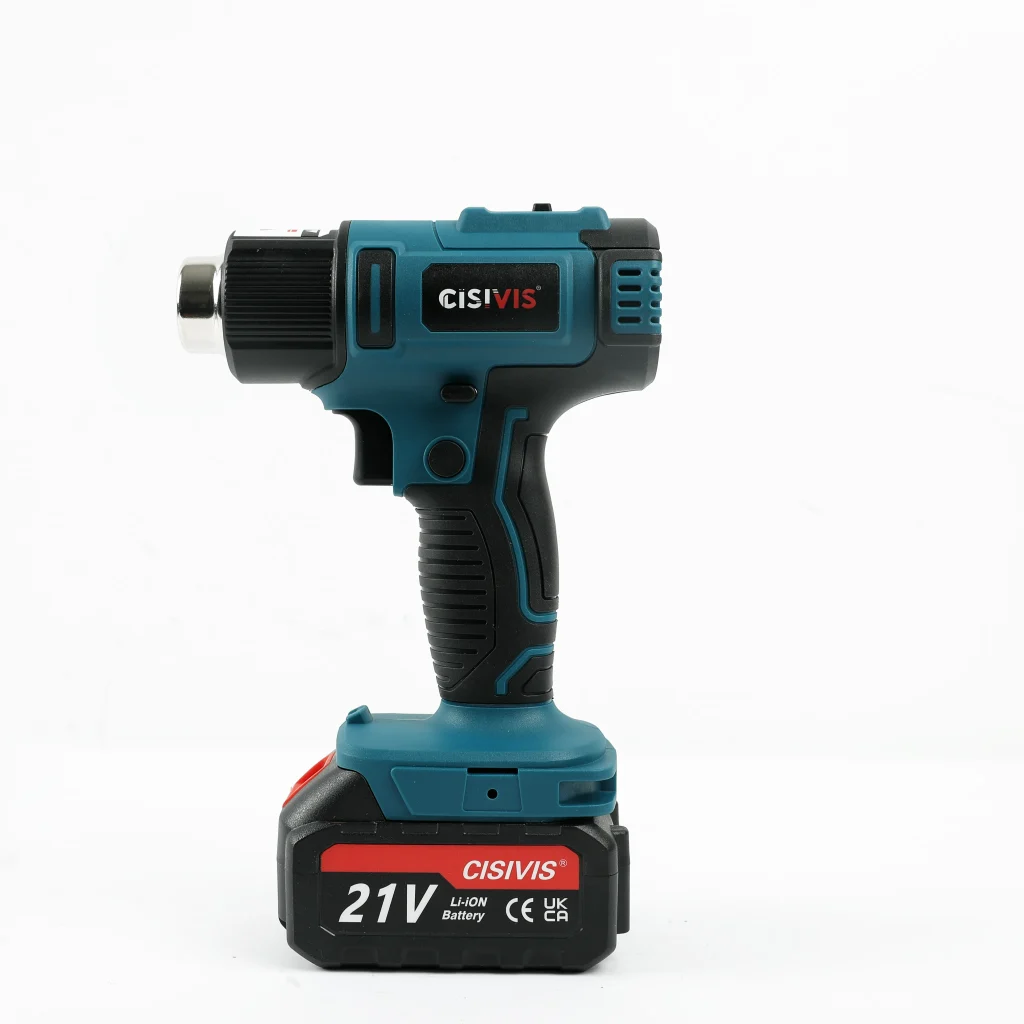 Brushless Cordless Heat Gun 21V, 300W with Digital Display & 4 Nozzles
