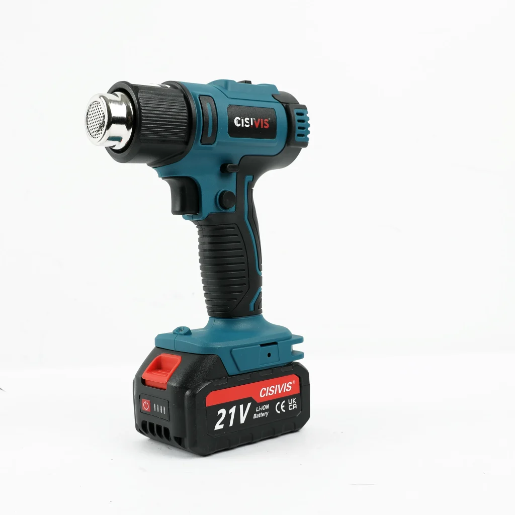 Brushless Cordless Heat Gun 21V, 300W with Digital Display & 4 Nozzles