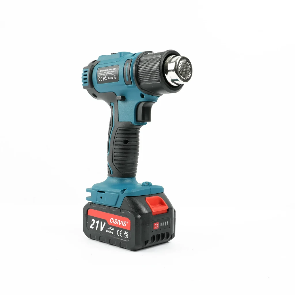 Brushless Cordless Heat Gun 21V, 300W with Digital Display & 4 Nozzles