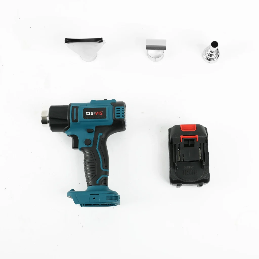 Brushless Cordless Heat Gun 21V, 300W with Digital Display & 4 Nozzles