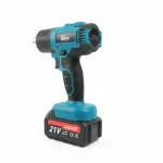 Cordless Heat Gun 21V, 300W Brushed Motor, Dual Temperature Settings, 3 Nozzles
