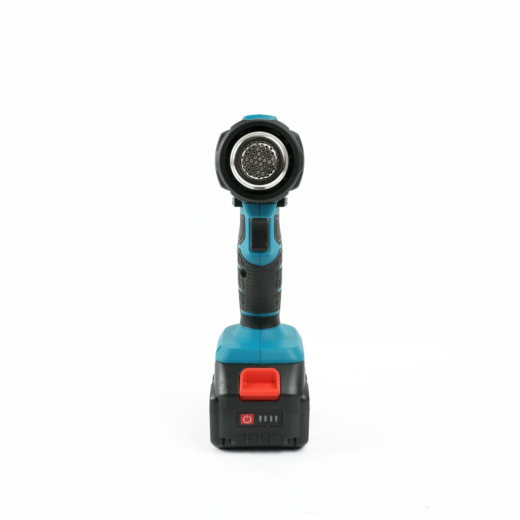 Cordless Heat Gun 21V, 300W Brushed Motor, Dual Temperature Settings, 3 Nozzles