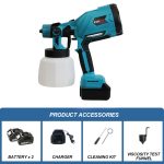 Cordless Spray Gun 250W 36000rpm 1000ml