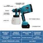 Cordless Spray Gun 250W 36000rpm 1000ml