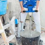 Electric Mixer 2400W Adjustable Speed Cement Plaster Mixing Machine