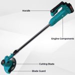 Cordless Grass Trimmer with wheels 21V 9800r