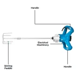 Industrial Steering Wheel Electric Mixer 1600W Copper Motor