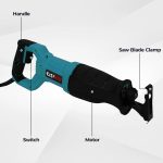 Corded brushed Reciprocating Saw 220V 750W 50-60HZ
