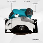 185mm Corded Circular Saw 100-240V 1200-1480W