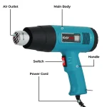 Temperature Probe Electric Heat Gun 2000W Digital Adjustable