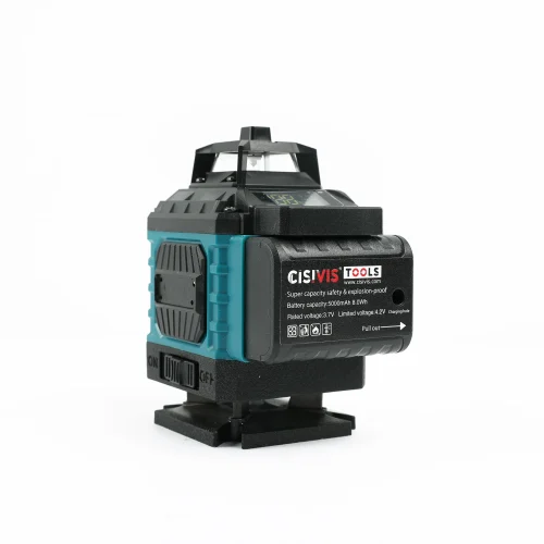 16-Line Green Laser Level with Tripod, 2 Batteries & Charger – Self Leveling, 515nm Beam