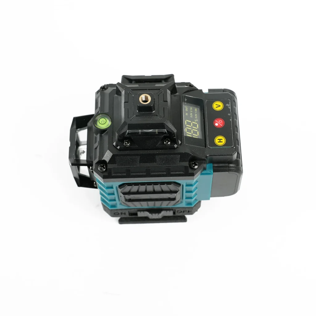 16-Line Green Laser Level with Tripod, 2 Batteries & Charger – Self Leveling, 515nm Beam