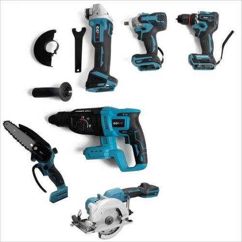 6-Piece CISIVIS Power Tool Set with 4 Batteries and 2 Chargers