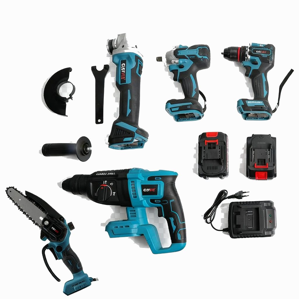 CISIVIS 5-Piece Power Tool Set With Battery Level Indicator