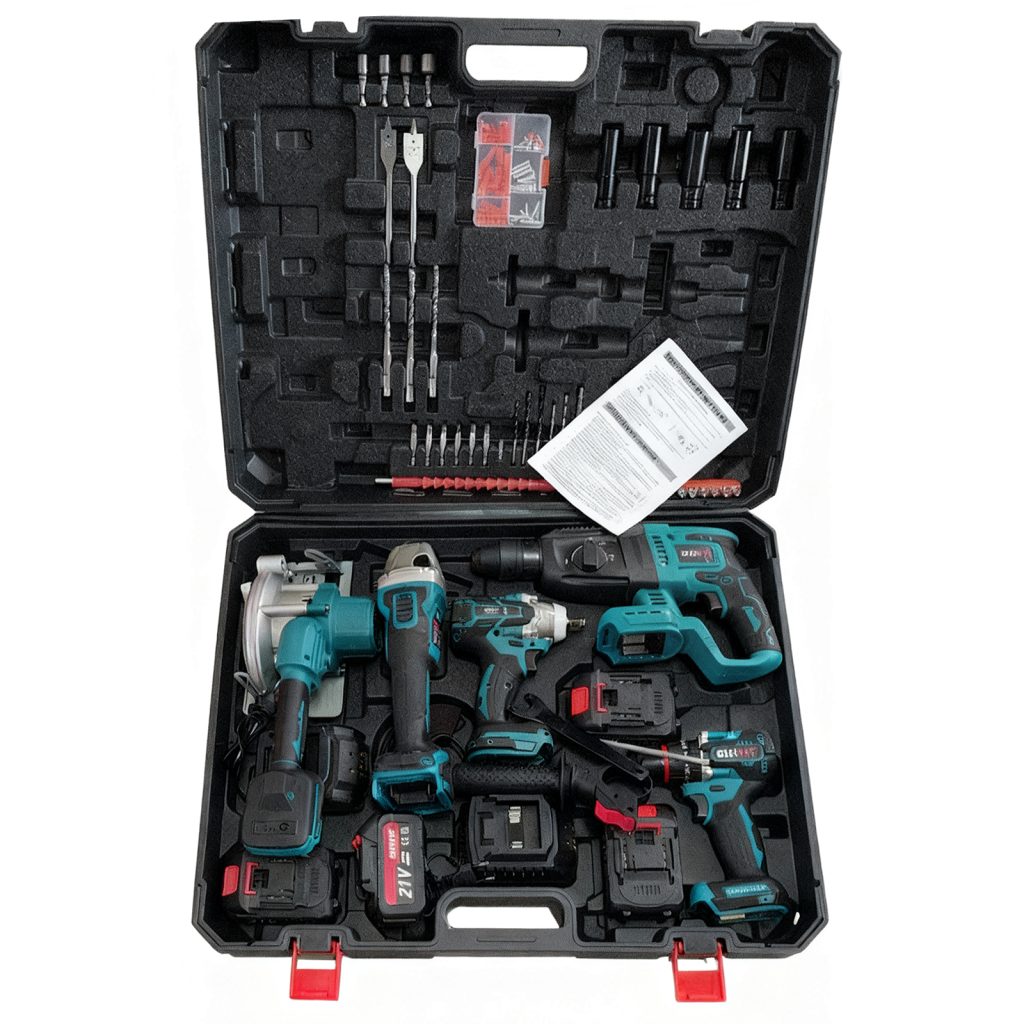 CISVIS 5-Piece Power Tools Set with Accessory Case