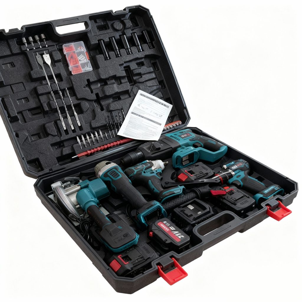 CISVIS 5-Piece Power Tools Set with Accessory Case