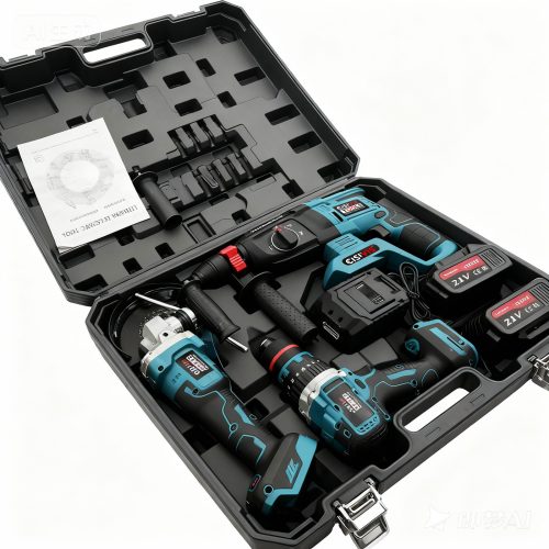 Electric Hammer, Angle Grinder and Electric Drill 3-Piece Set